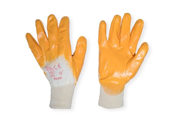 Перчатки SG-003 оранжевые нитриловые 8
